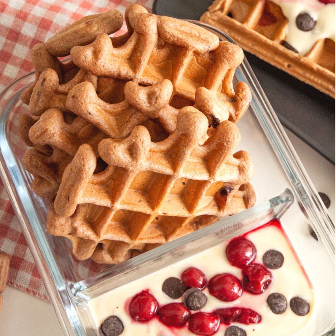 Schwarzwälder-Kirsch Waffeln