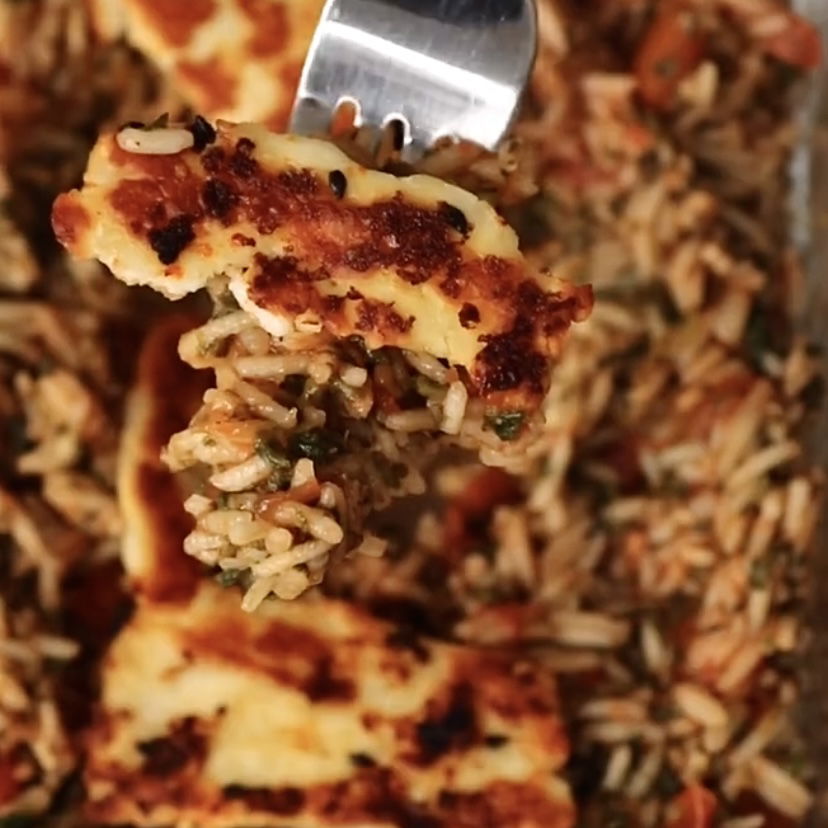 Halloumi-Reis-Pfanne