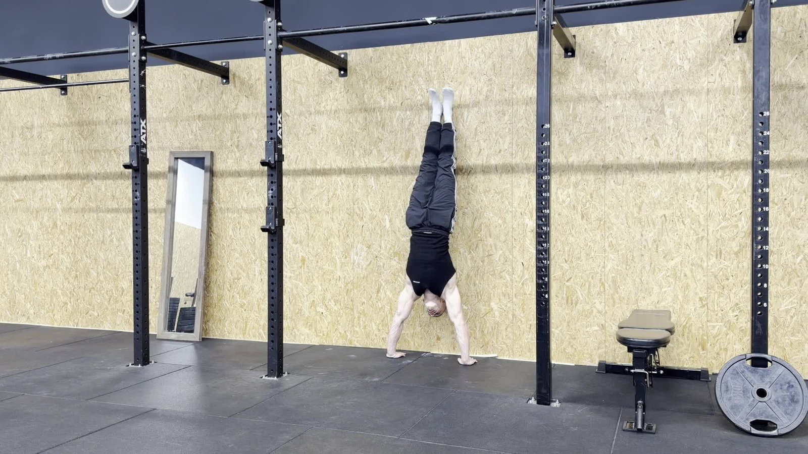 Wall Handstand Hold