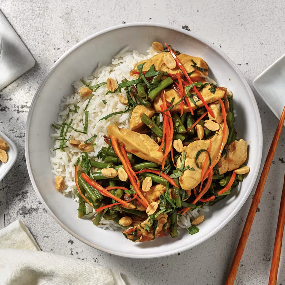 HELLO FRESH Thai-Hähnchen Stir Fry nach Art Pad Kra Pao