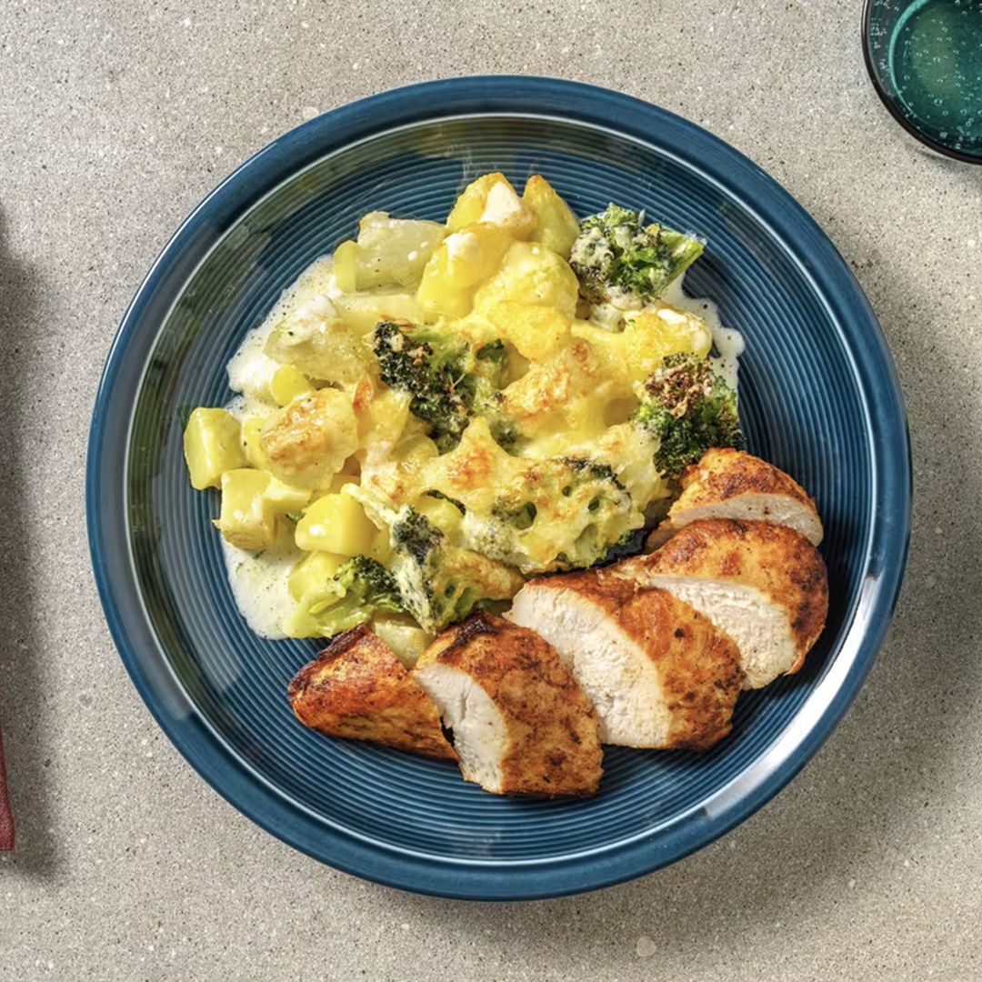 HELLO FRESH Hähnchen mit cremigem Auflauf